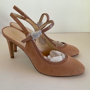 NINE WEST WOMENS HEDONNA CLASSIC SLINGBACK DRESS OR OFFICE HEELS PUMPS SIZE 8.5